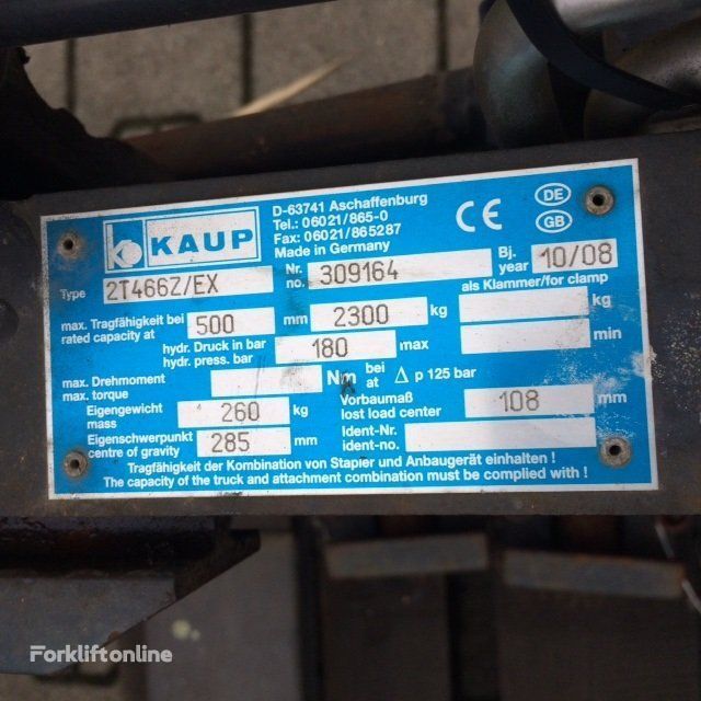 Kaup 2T466Z/EX fork positioner